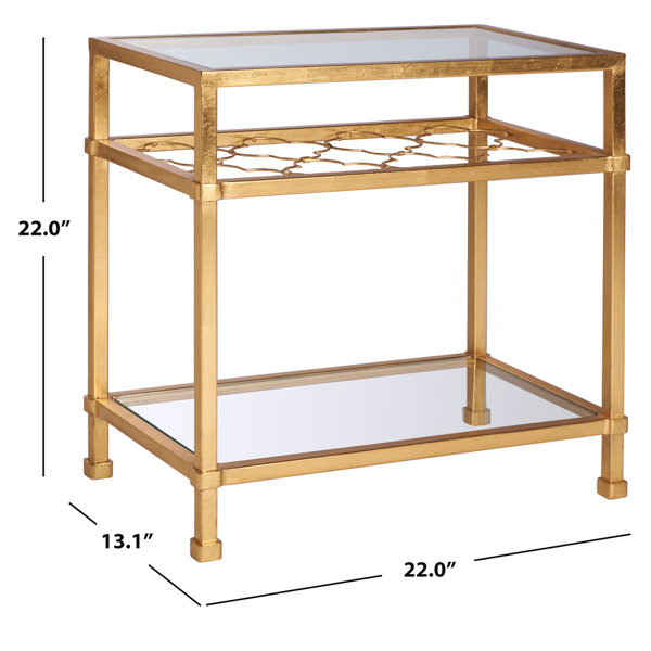 Etta Avenue™ Genevieve 22'' Tall Glass End Table & Reviews Wayfair